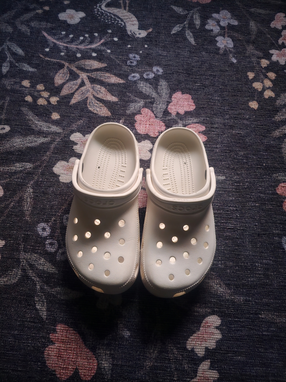 White Slip-On Clog Shoes